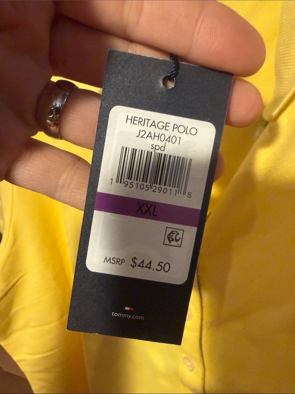 Tommy Hilfiger Bright Yellow Short Sleeve Polo - Picture 6 of 6